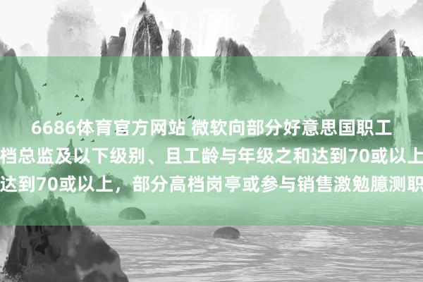 6686体育官方网站 微软向部分好意思国职工建议自觉退休决议：高档总监及以下级别、且工龄与年级之和达到70或以上，部分高档岗亭或参与销售激勉臆测职工不在其中